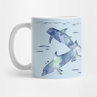 Blue Sea Dolphins Mug